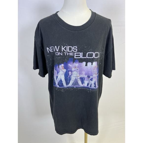 Vintage 90s New Kids On The Block T Shirt Size L Festival - Picture 1 of 9